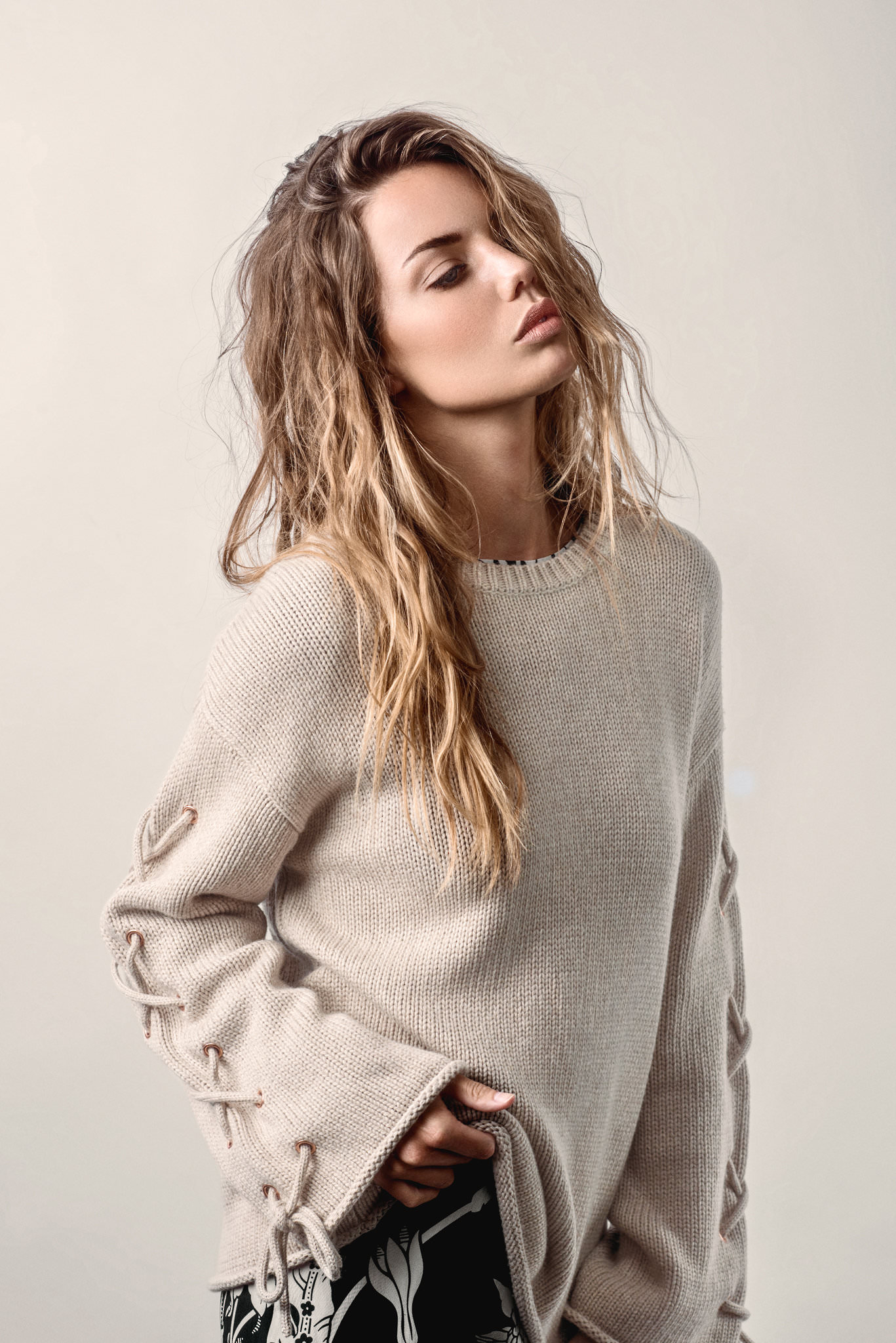 See By Chloe oversized knit and Karen Walker Bounty dress