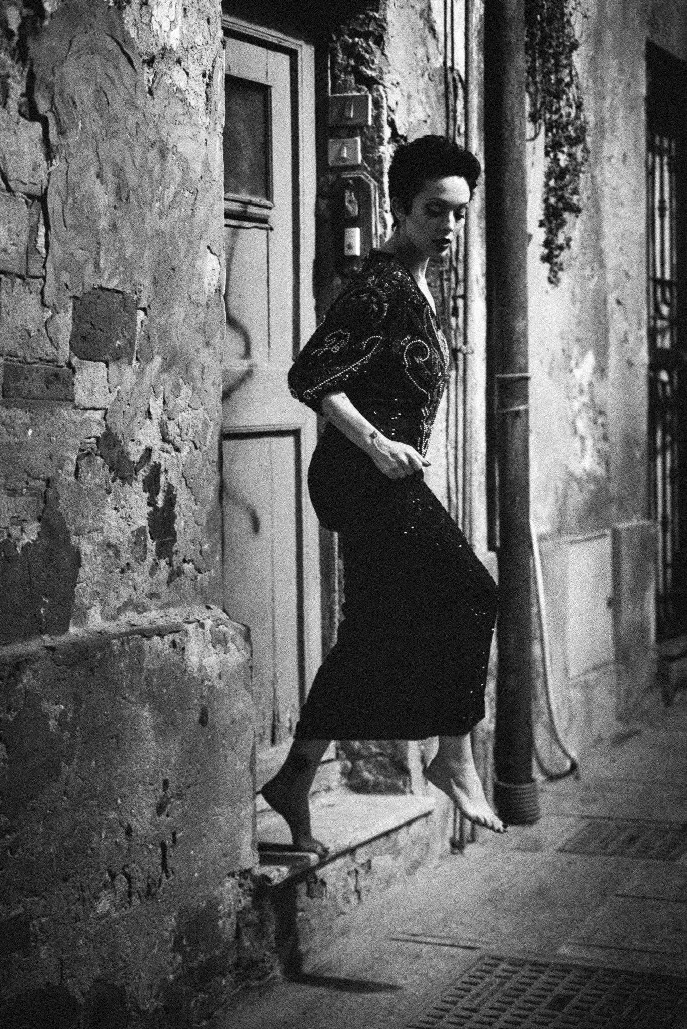 Night fashion editorial frame by Dave Blake