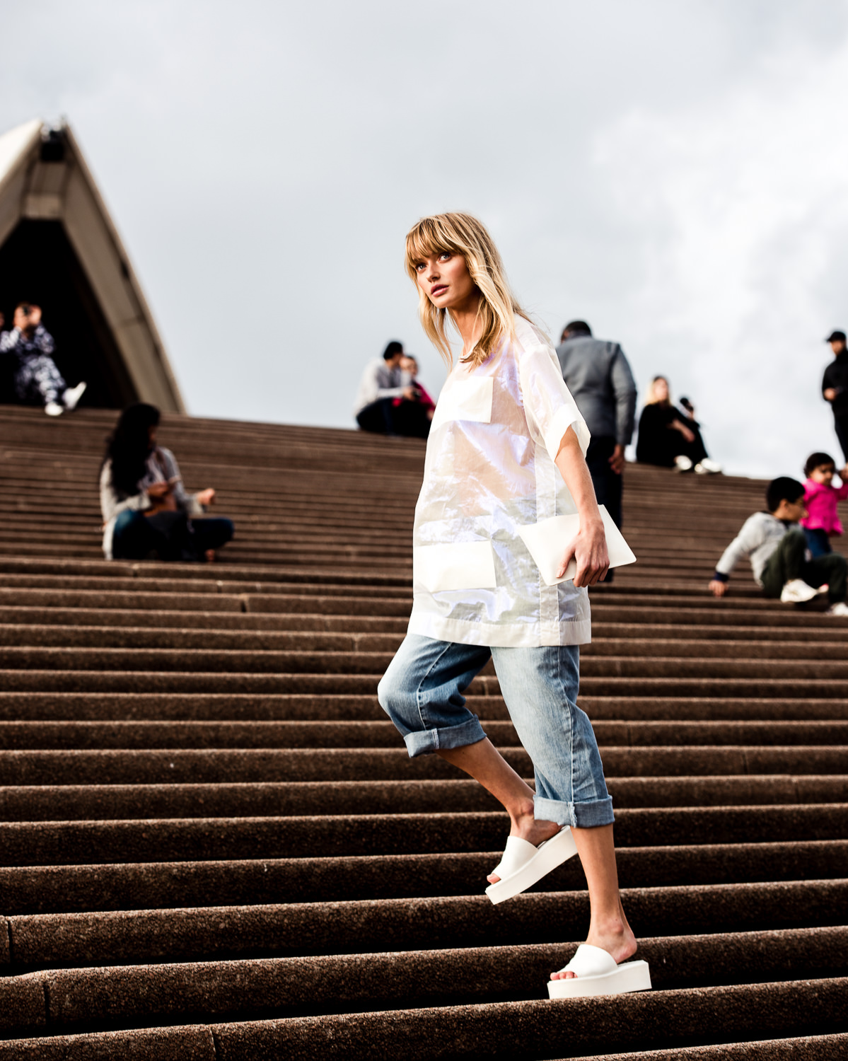Annabella Barber (IMG Models) Spotted at MBFWA '17 on her way to the DION LEE show at the Sydney Opera House, wearing Surrounded by Ghosts.