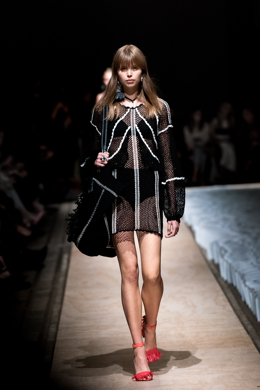 Chloe Worthington (Chadwick Models) walking for Sass & Bide in Bay 22-24 at Carriageworks.