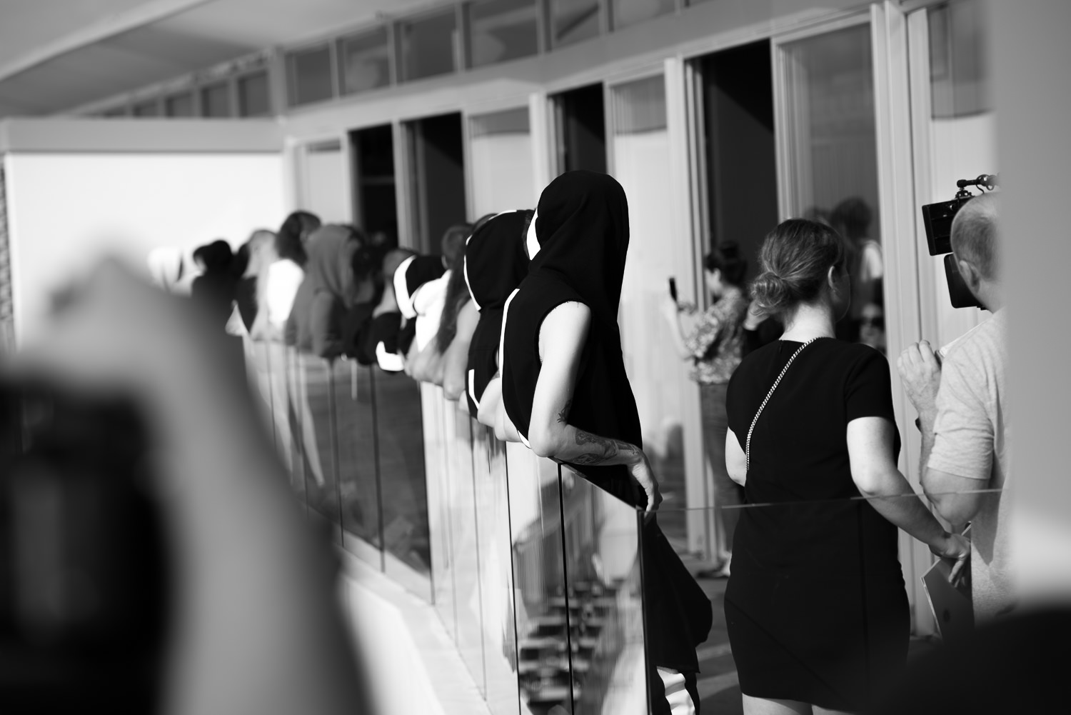 After-show chill, Ten Pieces show offsite at Bondi Icebergs.