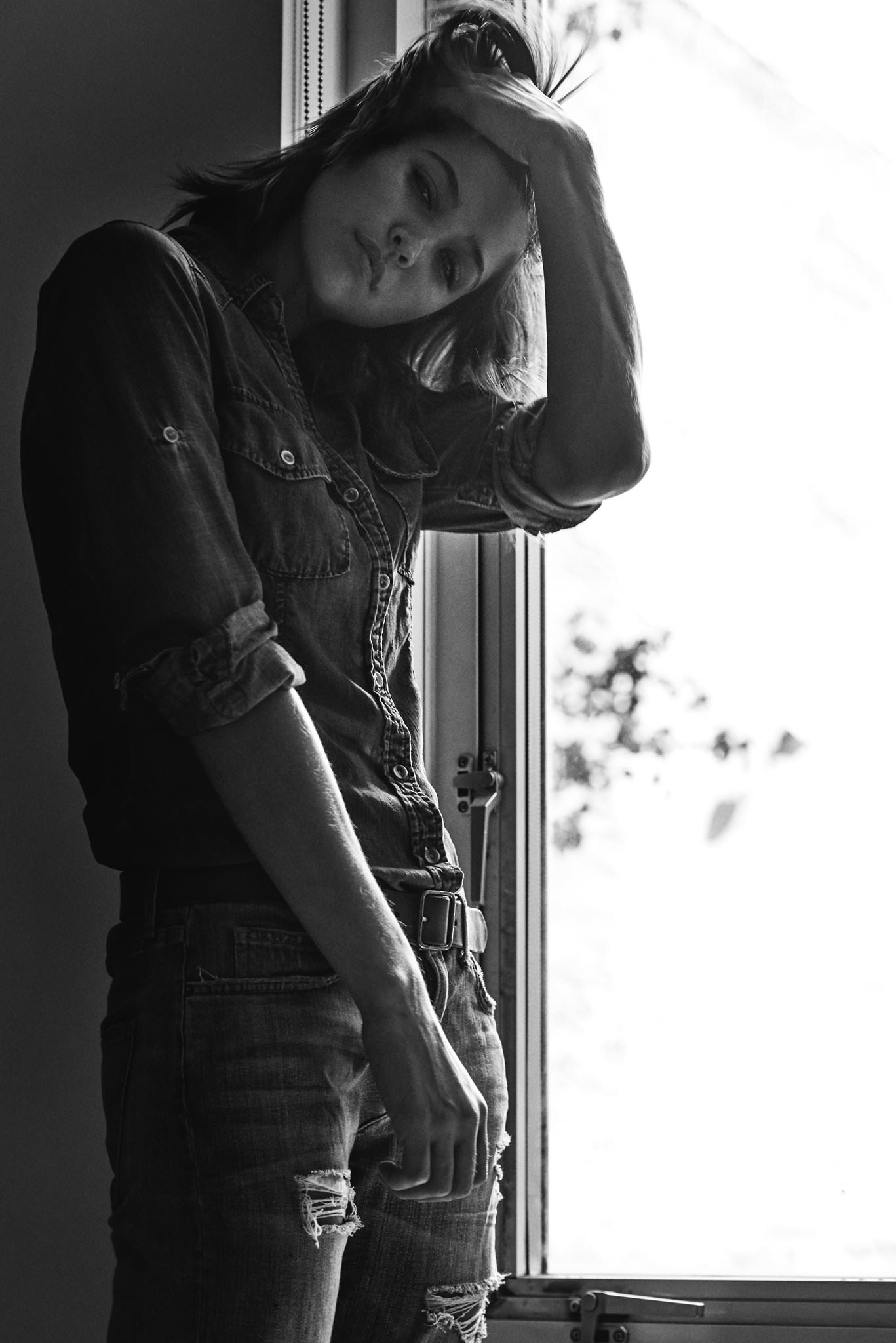 Lacey Nelson rooftop portrait in Manhattan by Dave Blake