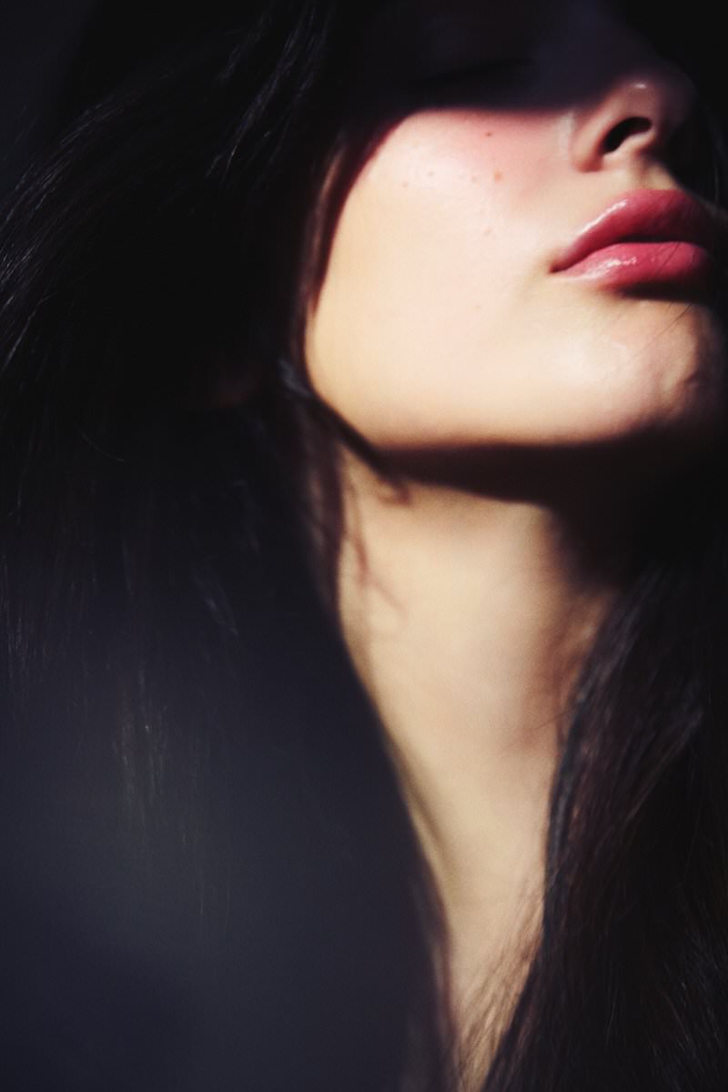 Beauty portrait from Francesca Onorato go-see session in studio light